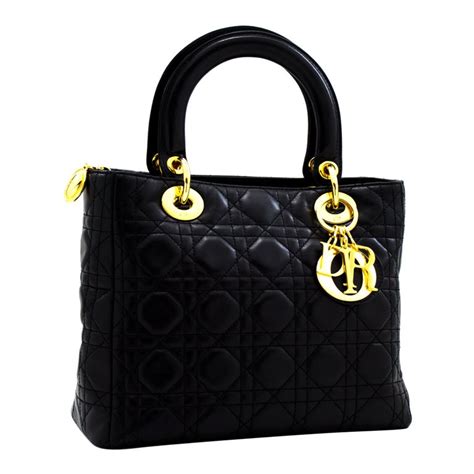 dior black hand bag|christian Dior handbag black.